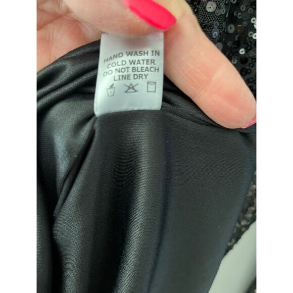 Alter’d State Plus Drama Sleeve Midi Black Full Sequined Party Dress Size XXL - Picture 10 of 10